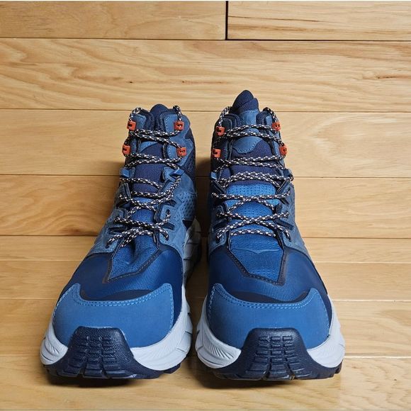 Hoka One One Anacapa Mid GTX Size 10 Blue Gore-Tex Vibram Hiking Boot Shoe - Picture 4 of 11